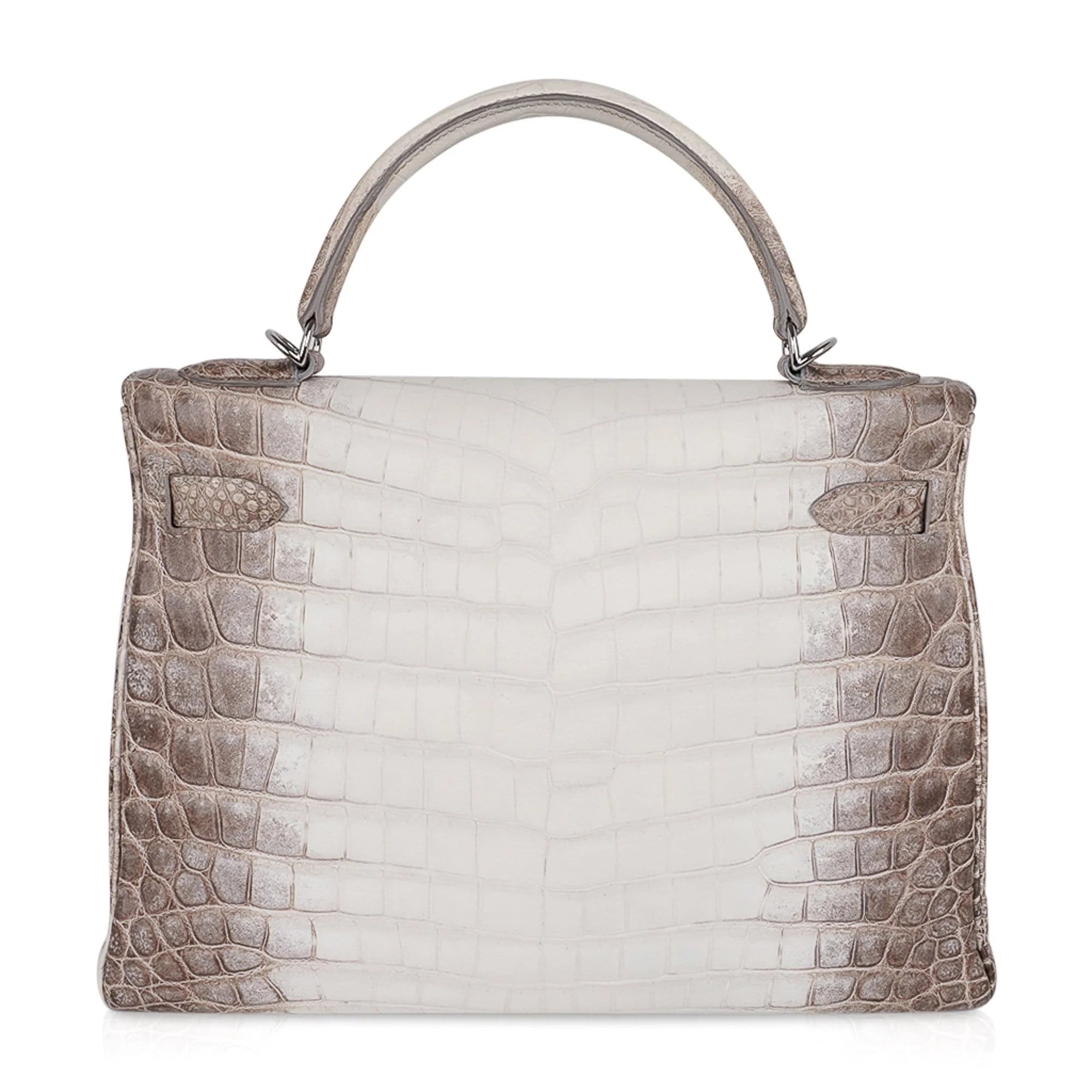 Limited Edition Kelly 32 Bag in Himalaya Crocodile with Palladium Hardware