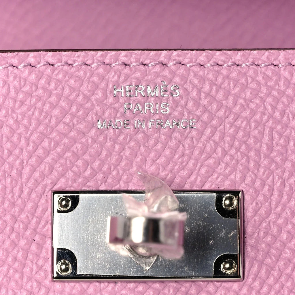 Kelly To Go Wallet Mauve Sylvestre Epsom Palladium Hardware