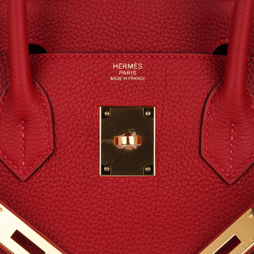 Birkin 30 Bag Lipstick Rouge Vif Togo Leather with Gold Hardware