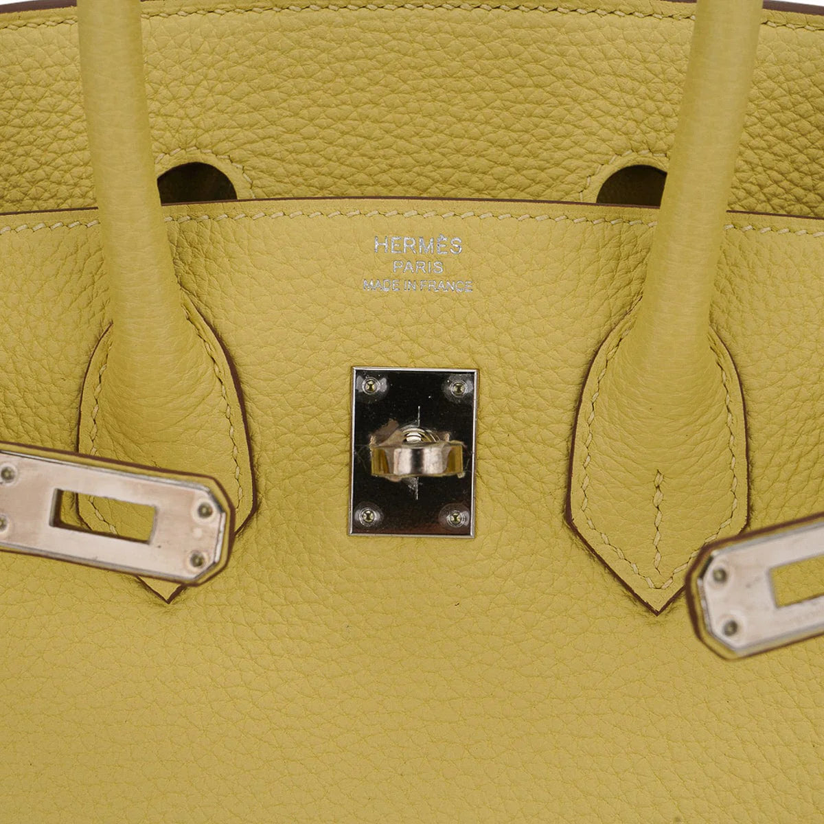 Birkin 25 Bag Jaune Poussin Togo Leather with Palladium Hardware