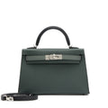 Kelly 20 II Vert Amande and Black Epsom Mini Palladium Hardware