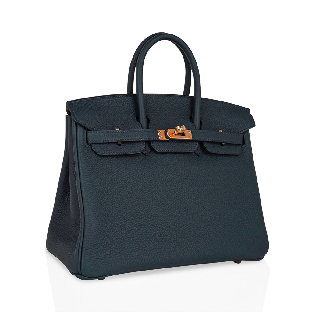 Special Order HSS Birkin 25 Bag Vert Cypress Togo Leather with Rose Gold Hardware