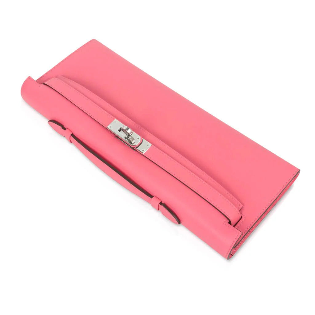 Kelly Cut Bag Pink Rose Azalee Swift with Palladium Hardware