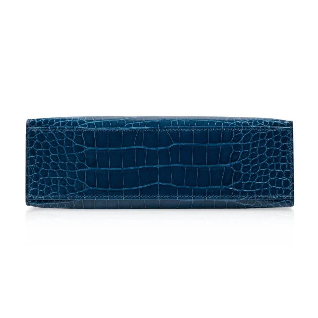 Kelly Pochette Mykonos Alligator Gold Hardware