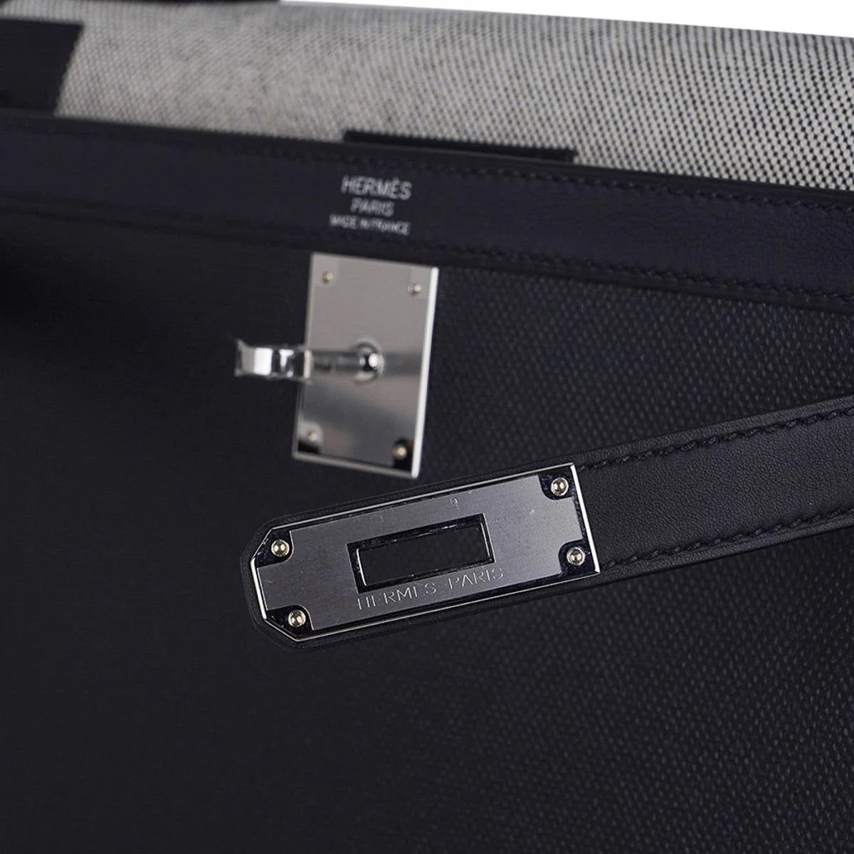 Kelly 32 Sellier Bag Toile H Berline & Plume Swift Leather with Palladium Hardware