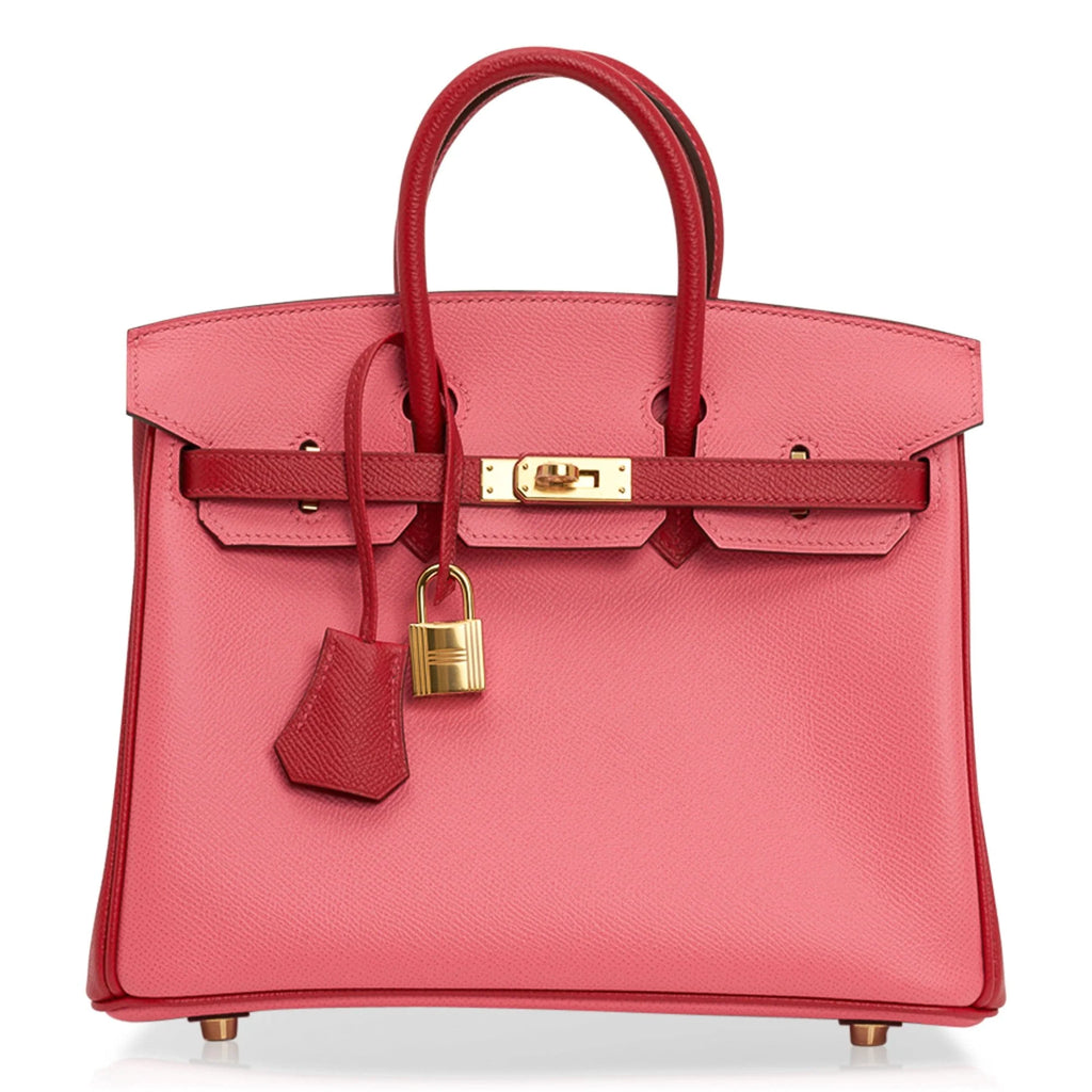 Birkin 25 HSS Bag Rose Azalee Rouge Casaque Epsom Gold Hardware