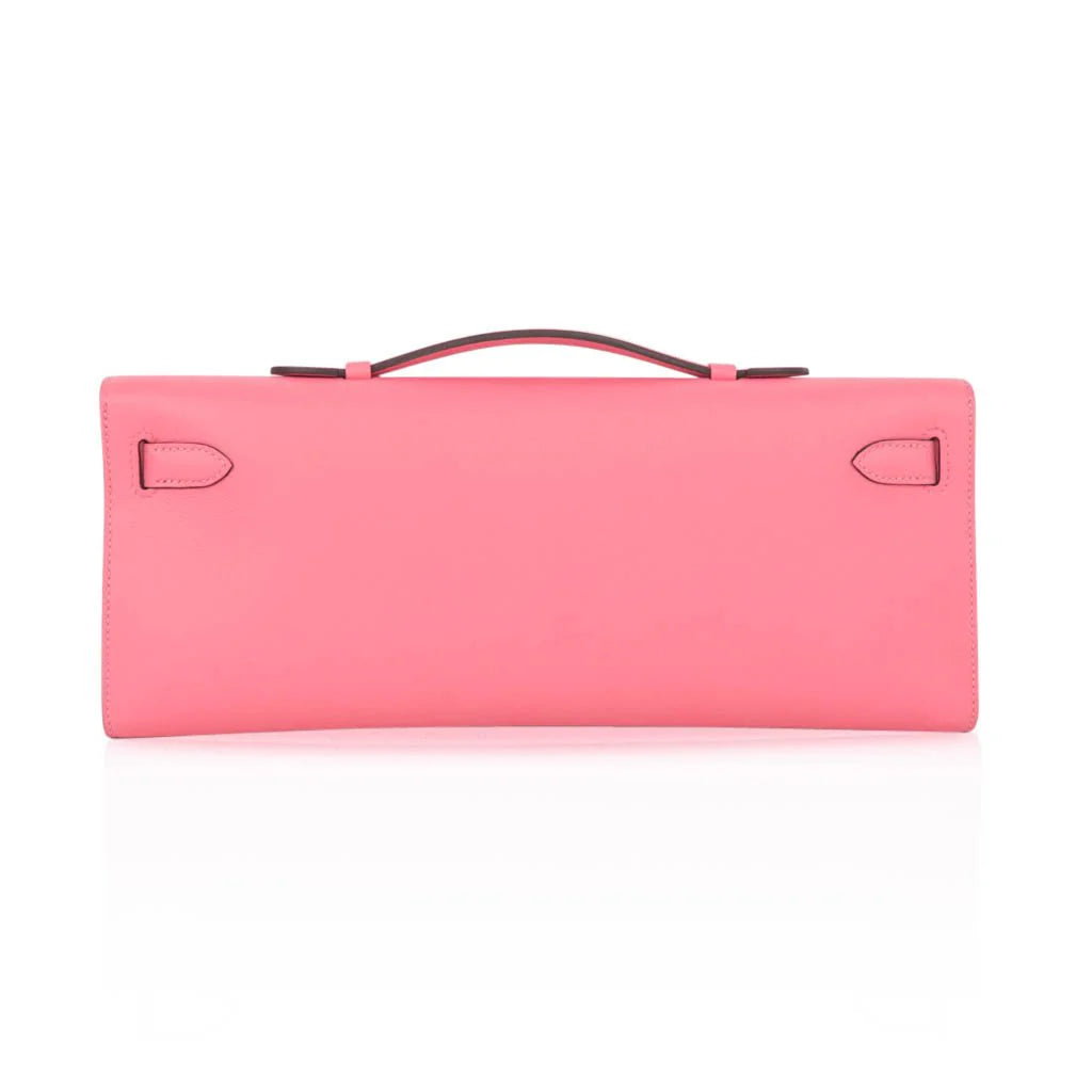 Kelly Cut Bag Pink Rose Azalee Swift with Palladium Hardware