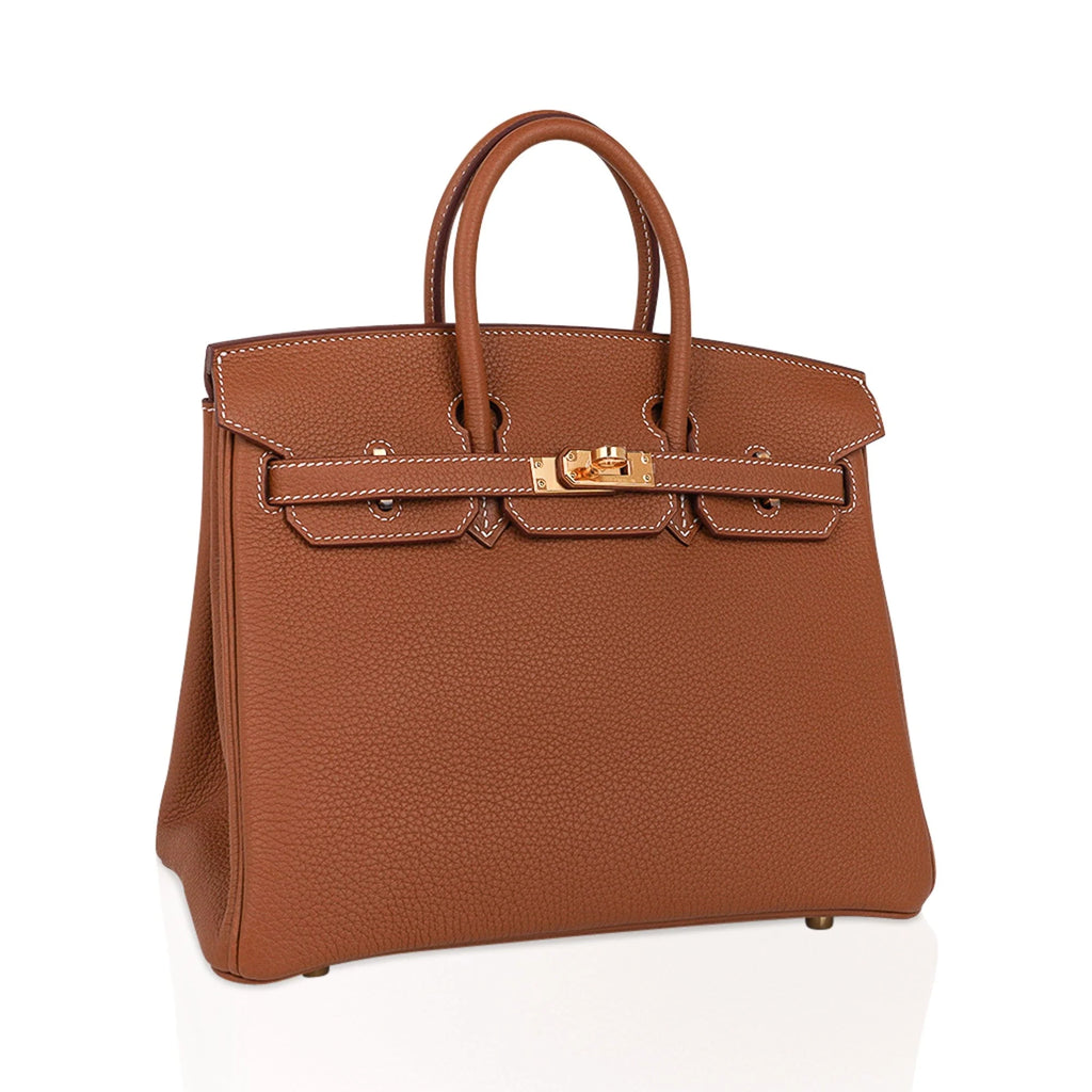 Birkin 25 Bag Gold Togo Leather with Gold Hardware