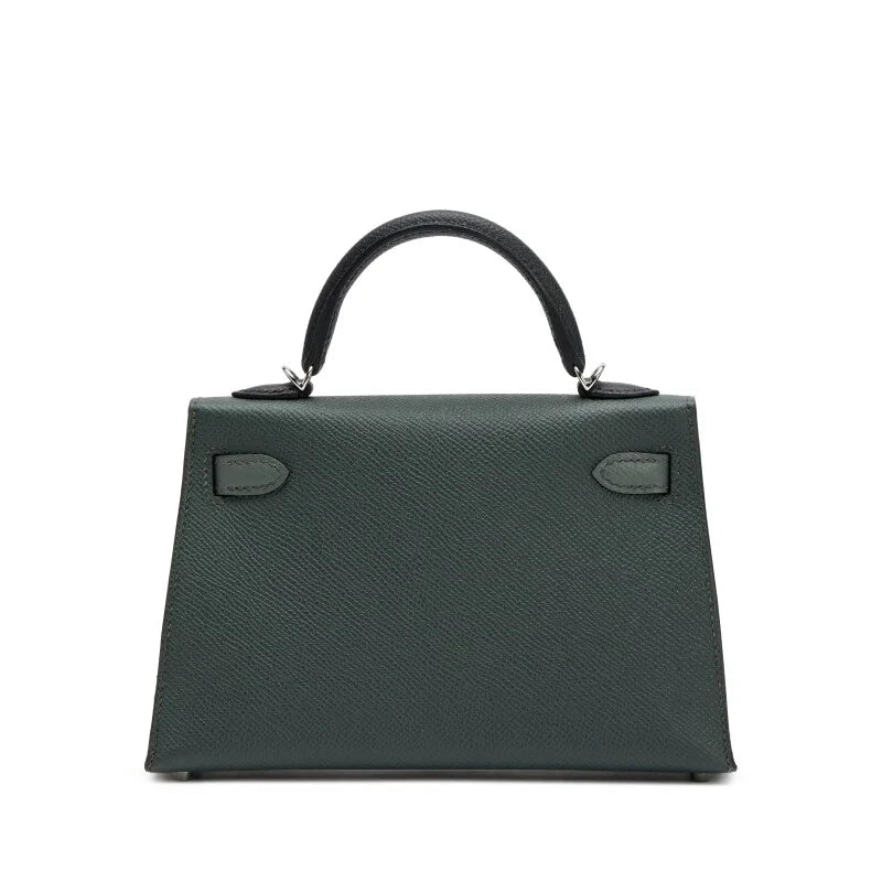 Kelly 20 II Vert Amande and Black Epsom Mini Palladium Hardware