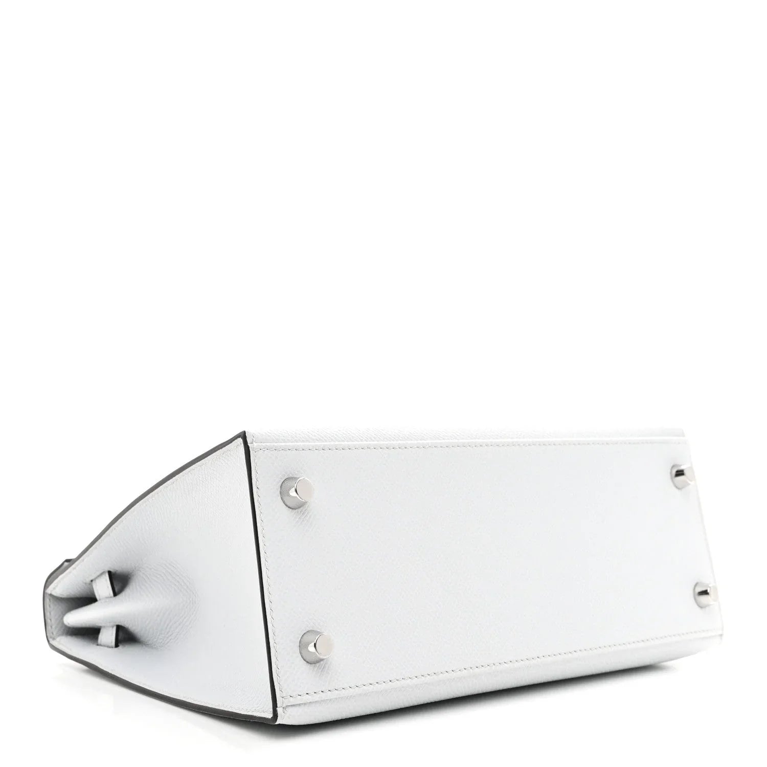 Kelly Sellier Gris Pantin Palm-Grained Leather Palladium Hardware