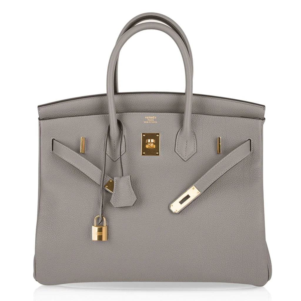 Birkin 35 Bag Gris Asphalte Togo Gold Hardware