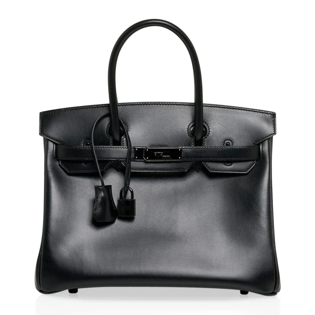 Birkin 30 Bag So Black Limited Edition Box Leather