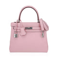 Kelly 25 Bag Rose Sakura Swift Leather with Palladium Hardware
