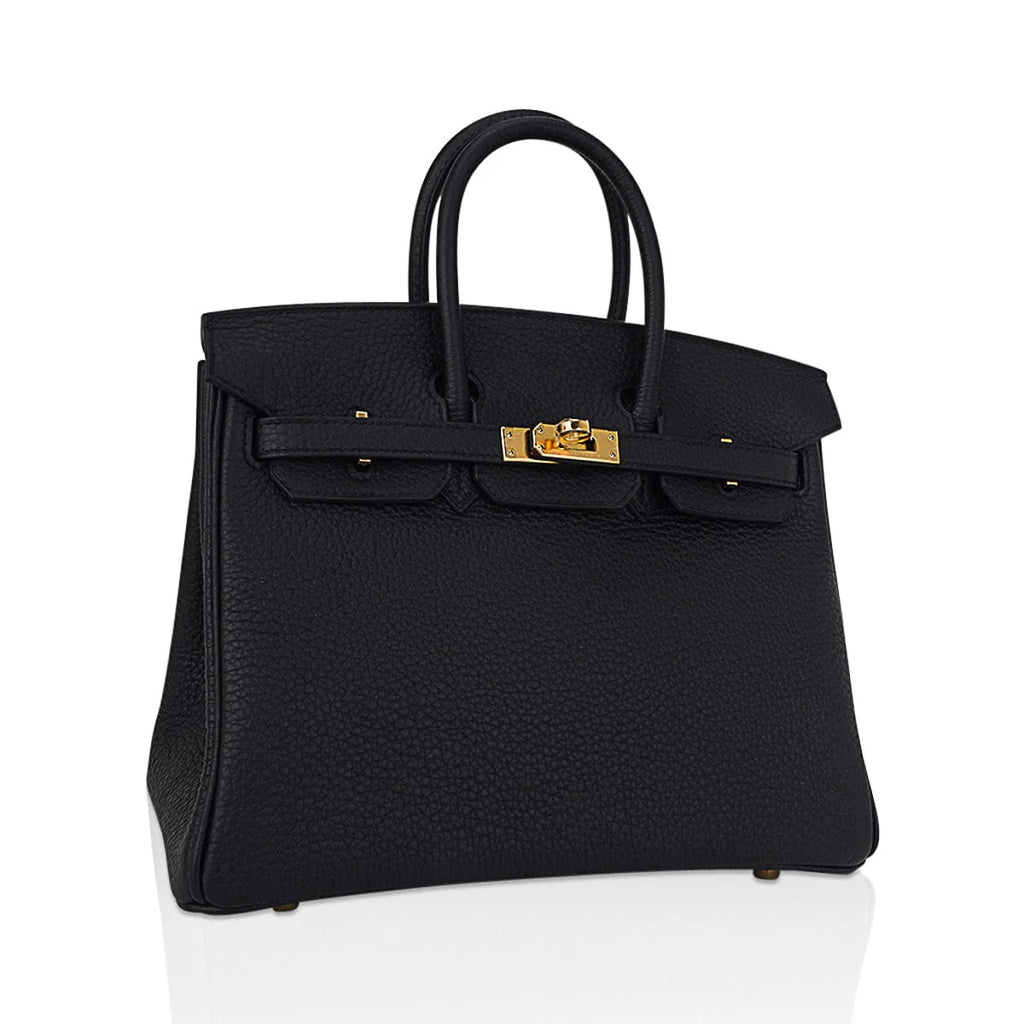 Birkin 25 Bag Black Togo Leather with Gold Hardware
