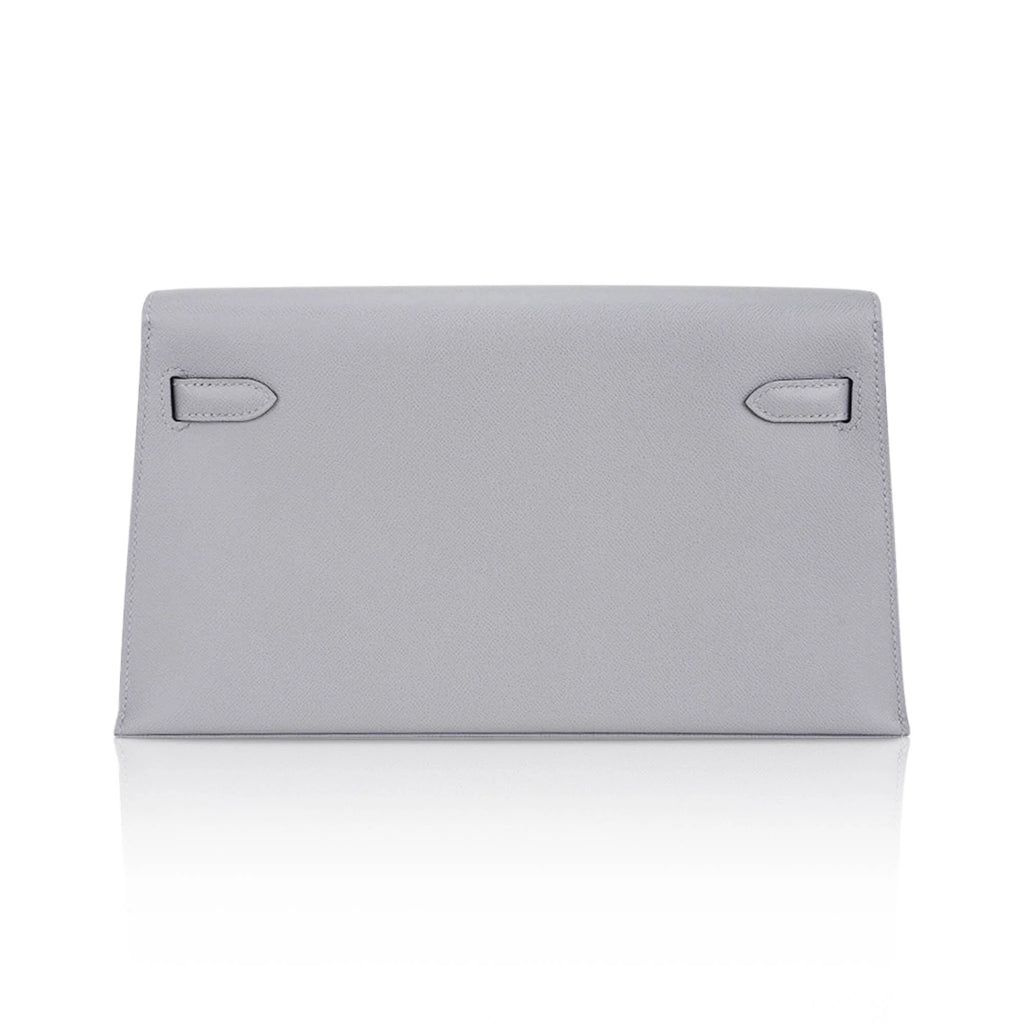 Kelly Elan Gris Pantin Veau Madame Leather with Palladium Hardware